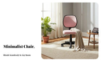 Height Adjustable Armless Caster Chair space-saving Design Armless Rolling Chair Minimalist design rotating Seat Mobile Casters for Children, Students, Small Spaces, Study Room, Bedroom