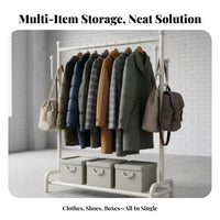 Complimentarystanding Garment Rack with Shelf Floor-Standing Design Coat Tree Space-Saving Minimalist Design for Homeowners
