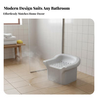 Waterproof Backless Shower Seat Non-Slip Bathing Chair Lightweight Bathroom Safety Equipment High Load Capacity for Women, Disabled Individuals, Post-Surgery Patients, Bathtub, Home