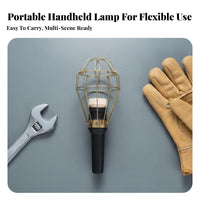 E27 Mechanic's Light Drop-Resistant Wire Guard Inspection Lamp Shock-Resistant Cage Caged Work Light for Mechanics, Construction Workers, Garage