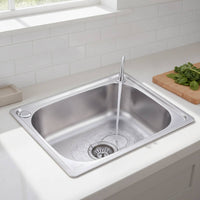 Single Bowl Kitchen Sink Brushed Stainless Steel Sink Thickened for Builders