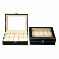 Clear View Lid Watch Display Box Soft Lining Household Storage