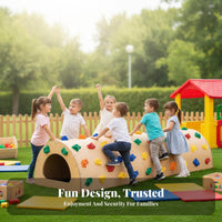 5 Pieces Strap-on Tree Climbing Grips Anti-Slip Texture Tree Climbing Holds Set Adjustable Straps Outdoor Play Equipment for Parents, Backyard, Park