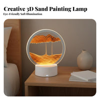 7 Color Changing 3D Quicksand Painting Light Creative Gift LED Sandscape Night Light 360 Degree Flip for Adults, Bedroom, Living Room, Study