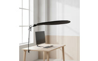 Black Desk Sunshade with Clamp Adjustable Workstation Sunshade with Storage Bag Telescopic Shade Screen Glare Reduction for Work-from-Home Workers, Students, Home Office