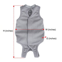 Cat Recovery Suit with Fasteners, Solid Four-Legged Clothing for Complete Body Coverage