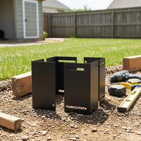 Post Protector with Screws Easy-to-Install Metal Post Sleeve with Boring Tool Heavy-Duty Hardware for Contractors