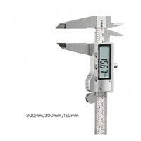 Metal Housing Stainless Steel Digital Caliper Metric and Inch Precision Measuring Caliper Single-Button-Button Single-Unit Conversion 0.01 Mm Resolution
