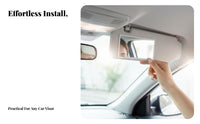 Car Sun Visor Mirror Crystal Clear Stainless Metal Vehicle Mirror Easy Installation for Commuters