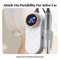 Portable Electric Powered Cuticle Tool Adjustable Speed Portable Nail Forward & Backward Rotation USB-Charged Electronic Filing Tool Set for Women