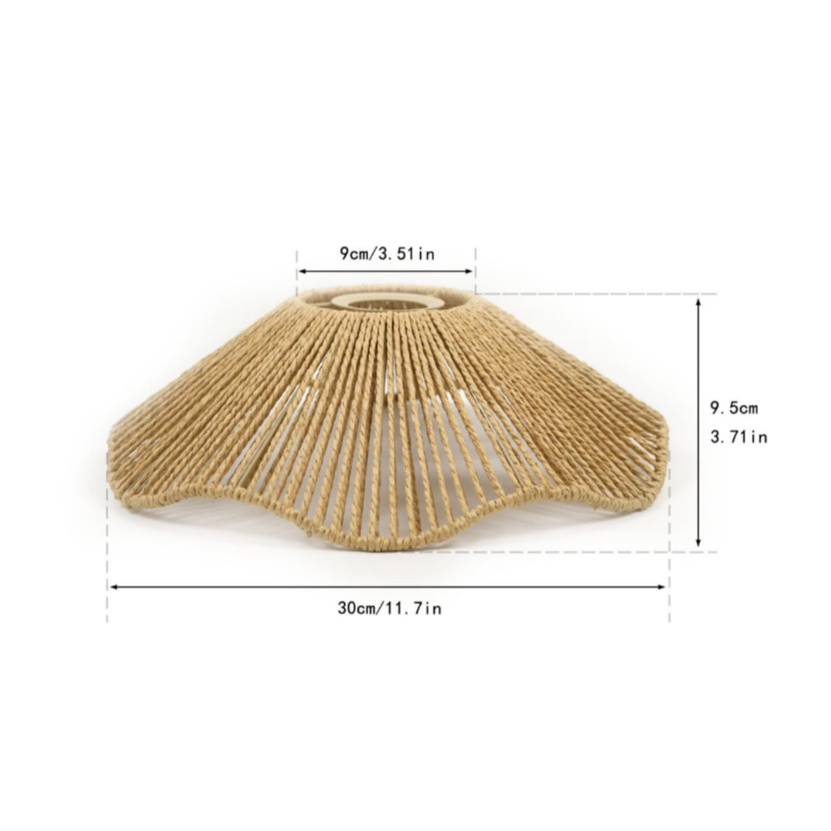 Hat Lamp Shade Retro Woven Lampshade Artistic Imperfection Home Lighting for Restaurant
