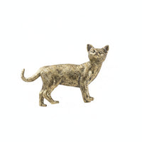 Tea Pet Distressed Desktop Ornament Textured Brass Figurine for Shelf