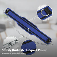 Padded Waistband Weighted Lowering Belt Metal Rings Lowering Belt Reinforced Edge Binding Fitness Gear Contoured Center