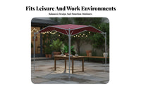 Swan Arched Design Gazebo Rainproof Outdoor Event Shelter Waterproof Outdoor Dining Canopy for Business Owners, Homeowners, Backyard, Garden, Poolside