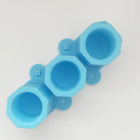 Soft Drinks Silicone Ice Cube Tray with 3 Cavities, Food-Grade Diamond Shape for Whisky Cocktails, Fast-Freezing 80ml Capacity, Heat-Resistant