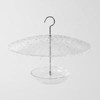 Hanging Feeding Tray with Dome Open-Design Hanging Bird Feeder for Garden, Backyard