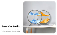Ever-Changing Scenery Flowing Sand Picture Relaxing Gift Moving Sand Art Picture for Office Workers, Adults, Living Room, Bedroom, Bookshelf