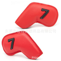 PU Golf Iron Headcover Set with Edge Stitching