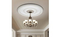 Ceiling Medallion with Beaded Border Lightweight Light Fixture Medallion Ceiling Loop Classic Molding Decorative for Homeowners