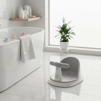 Ergonomic Backrest Temperature Sensing Bath Stool Drainage Holes Infant Bathtub Circle for Infants