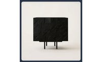 Wood Cabinet with Metal Legs Carved Storage Cabinet Decorative Freestanding Cupboard for Entryway, Living Room