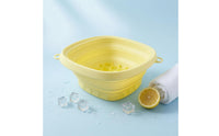 Flexible Collapsible Ice Facial Basin Hexagonal Grid Portable Cold Treatment Basin Loop Handle Foldable Silicone Face Bowl Space-Saving