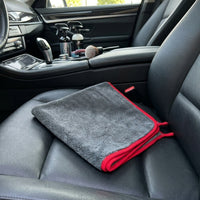 Twisted Loop Microfibre Towel Car Drying Towel, 40cm X 60cm Car Cleaning Cloths, 650 GSM High Absorbency for Glass Cleaning and Detailing Work