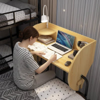 With Storage Shelves clighting fixture-on Bedside Desk Multifunctional Bed Clighting fixture Shelf Sturdy Dormitory Accessory No-Leg Design for College Students, Dorm Residents, metropolitan Dwellers, Small areas