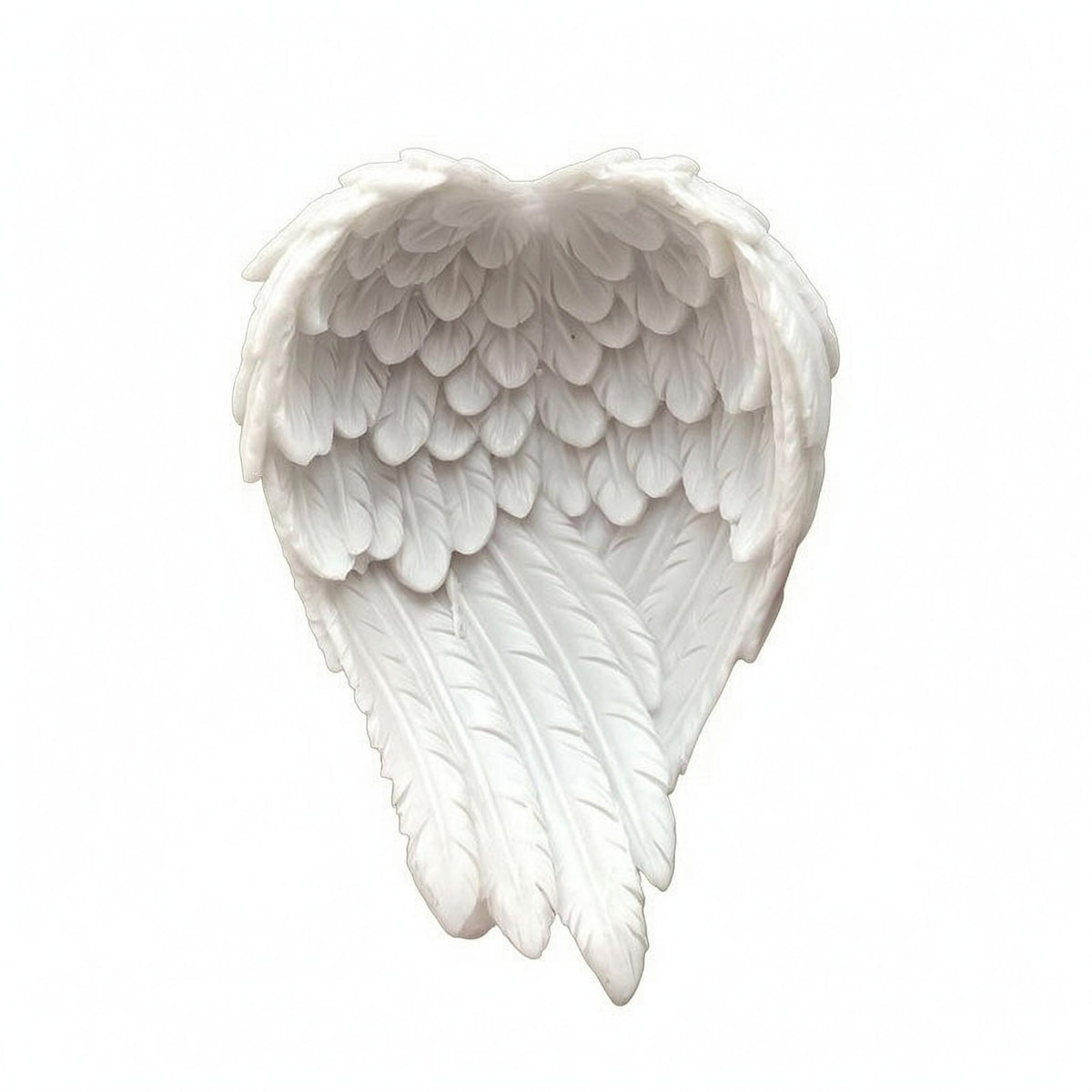 Resin Angel Wing Jewelry Holder Layered Feather Decor Ornament Molded