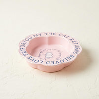 Anti-Tip Ceramic Pet Bowl with Wood Stand Easy to Clean Raised Ceramic Pet Bowl Dishwasher Safe for Kittens