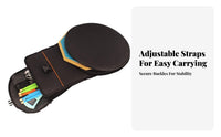 Practice Drum Pad Backpack Adjustable Shoulder Straps Music Accessory Drum Practice Bag Black