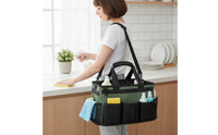 Wearable Cleaning Organizer with Shoulder Strap Portable Supply Carrier Adjustable Organizer for Gardening