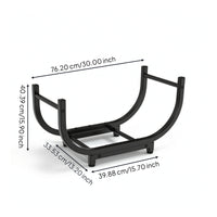 Heavy Duty Firewood Rack with Handle Sturdy Firewood Holder with Handle Space-Saving Metal Log Holder Rust-Resistant for Fireplace, Hearth