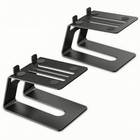 2 Pieces Desktop Speaker Stand Angled Speaker Riser Stands with Anti-Slip Feet Sturdy