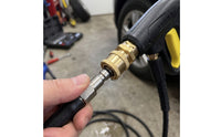 2 Pieces 1/4-Inch Quick-Connect Adapter Brass Pressure Washer Adapter with Male and Female Fittings