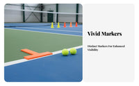 18 Pieces Flat Point Marker Set Indoor & Outdoor Use Court Perimeter Lines Portable Sports Marker Markers for Athletes, PE Teachers