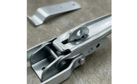 Galvanized Metal Latch Lock Latch Mechanism Long-Lasting Strike Plate Set Coiled-Loaded Latch Long-Lasting