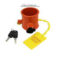 Fifth Wheel Lock Locking Device Sturdy King Locking Device with Warning Tag for Fleet Owners, Storage Yards