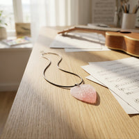 Guitar Pick Necklace Translucent Necklace with Guitar Pick Pendant Polished Jewelry for Concerts