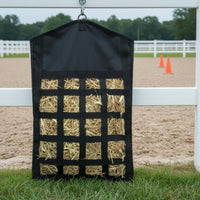 Easy to Hang Horse Hay Bag Metal Hooks Hanging Hay Bag Reinforced Stitching for Stable, Barn, Farm