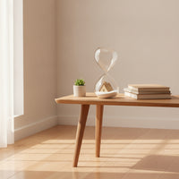 Decorative 60-Minute Hourglass Elegant Hourglass with Wooden House Large Sandglass Modern for Reading