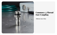 2 Pieces Stainless Steel Pressure Washer Connector Heavy Duty M14x1.5 Male Female Connector Kit Ball Lock Design