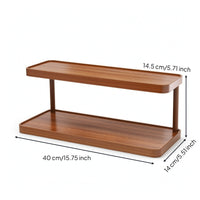 Countertop Shelf Organizer Wooden Desktop Storage Rack Multi-Purpose for Vanity