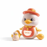 Wobble Motion Crawling Training Duck Head Lift Practice Electric Duck Toy Mechanical Skill Development Cognitive Growth for Babies, Infants, Toddlers