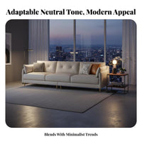 Curved 3-Seater Sofa Cream cream Living Room Furniture Light Luxury aesthetic Couch for Apartment Dwellers, Young Adults, Studio Flat, Lounge Area, Office