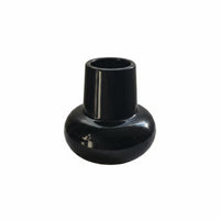 Minimalist Black Glass Vase Sculptural Decorative Vase