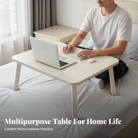 Portable Foldable Laptop Table Multi-Purpose Foldable Laptop Tray with Device groove Large Surface Lap Desk Lightweight for Students, Adults, Remote Workers, Dorm Room, Bedroom, Home Office, Sofa