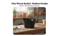Rainproof Plastic Bike Basket with Lid Sturdy Plastic Bike Basket Easy Install for Commuting