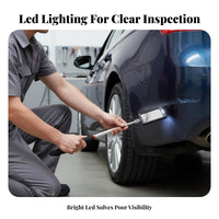 Illuminated Lighted Inspection Mirror Versatile Telescoping Illuminated Inspection Mirror Stainless Steel Shatter Resistant