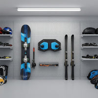 Padded Wall-Mounted Ski Rack ABS Plastic Wall Mounted Ski Rack Black and Blue